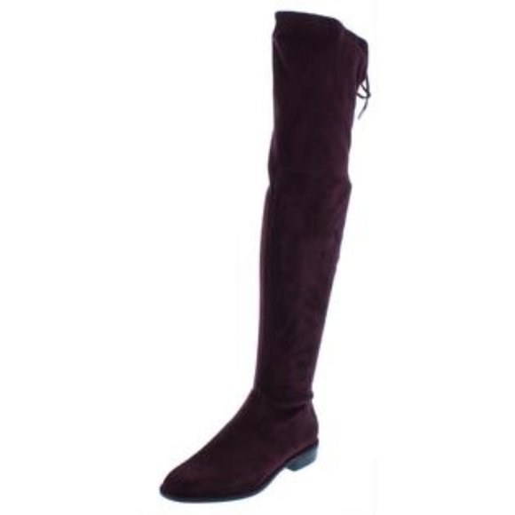 NEW Marc Fisher Dark Red Over-The-Knee Boots 5.5M - Picture 3 of 3